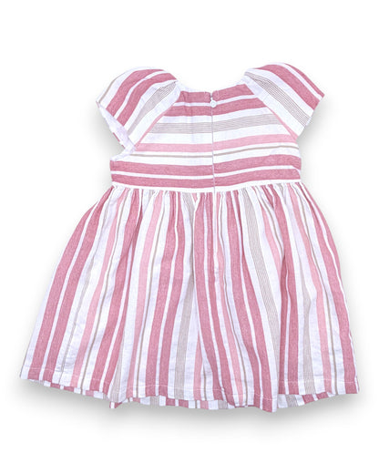 Vestido Riscas Rosa 2 Anos