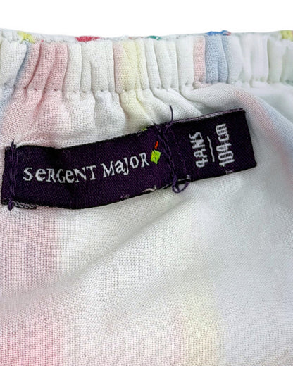 Vestido Riscas Folhos 4 anos