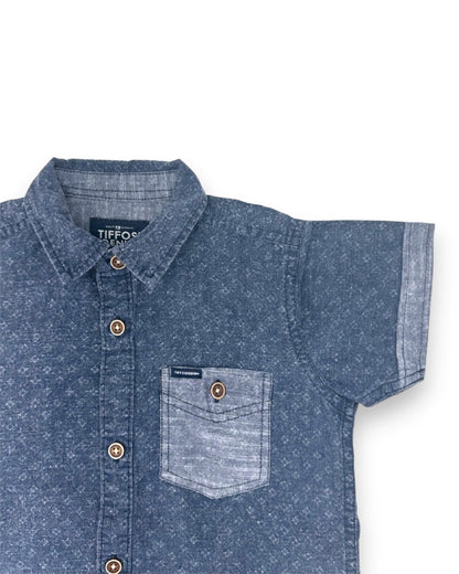 Camisa Azul 3-4 Anos