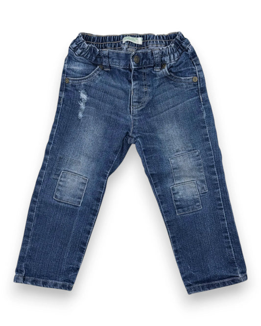 Calças Ganga Azuis BENETTON - 12-18 Meses