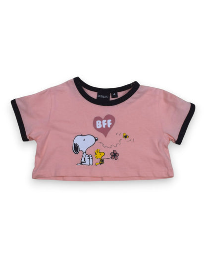T-Shirt Cropped Snoopy PEANUTS - 4 Anos