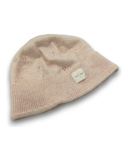 Gorro Malha Rosa 0-3 Meses