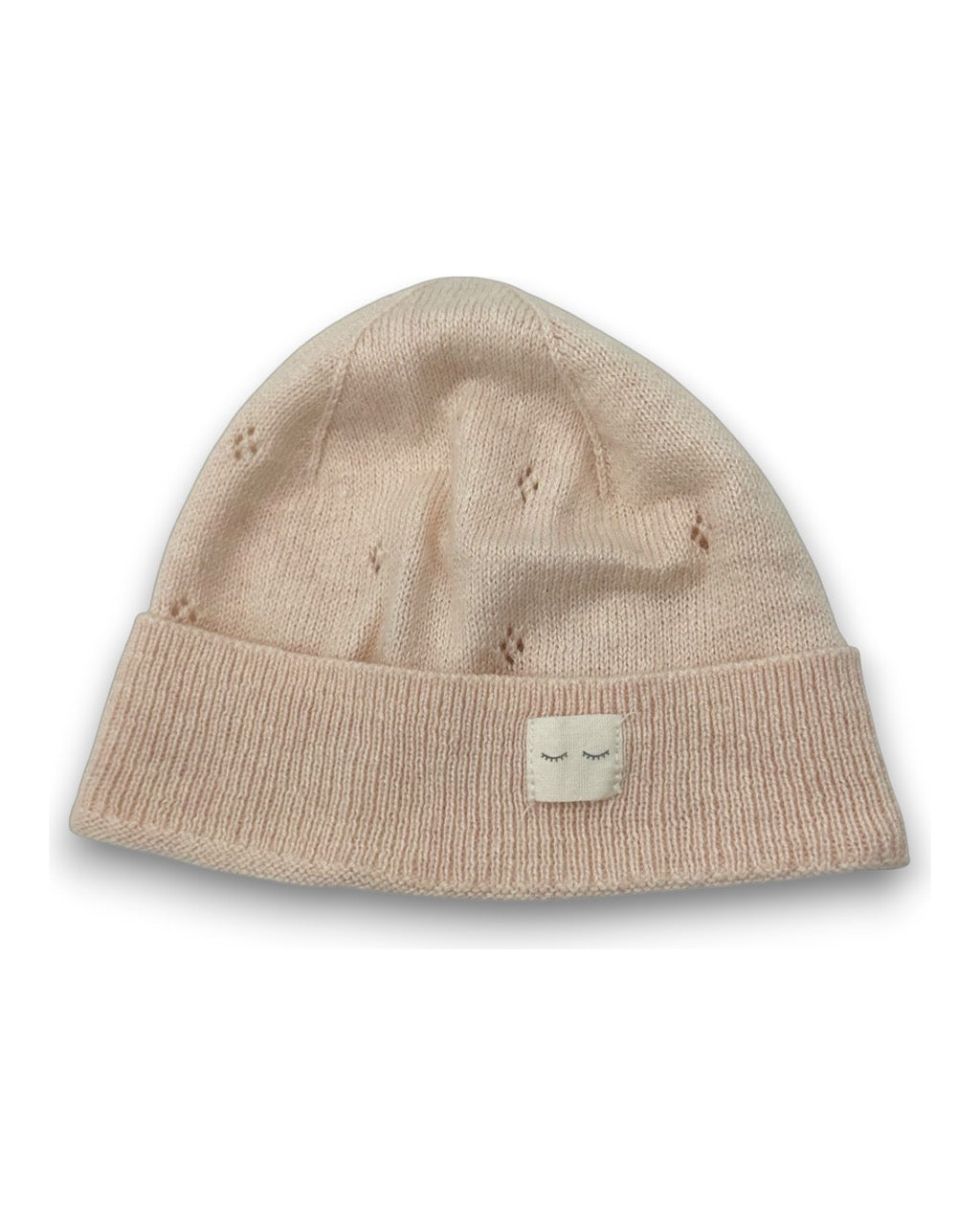 Gorro Malha Rosa 0-3 Meses