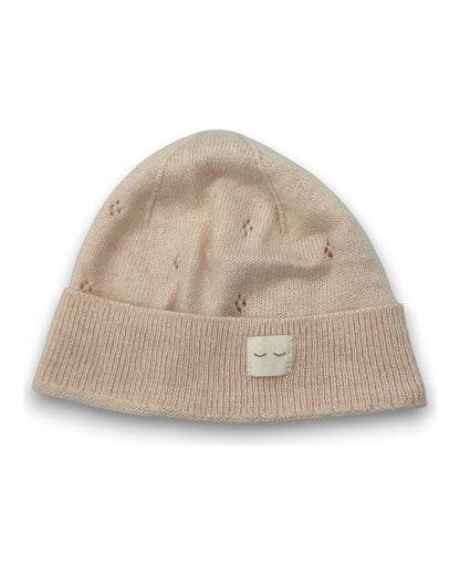 Gorro Malha Rosa 0-3 Meses