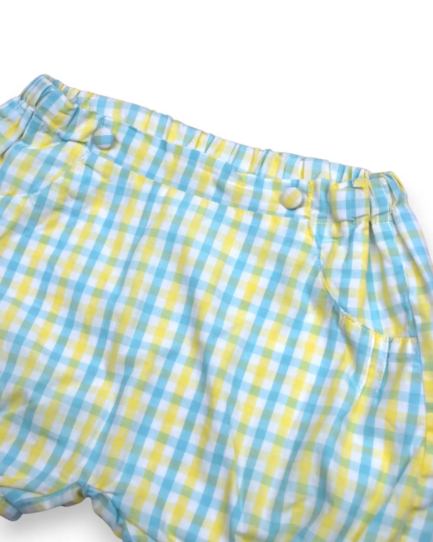 Pantalones cortos de cuadros KNOT - 18 Meses