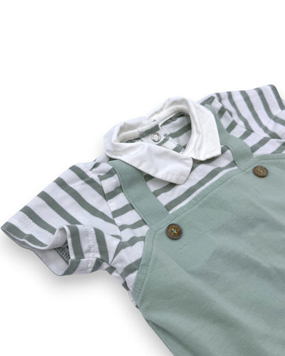 Body Macacão Verde 1 Mês