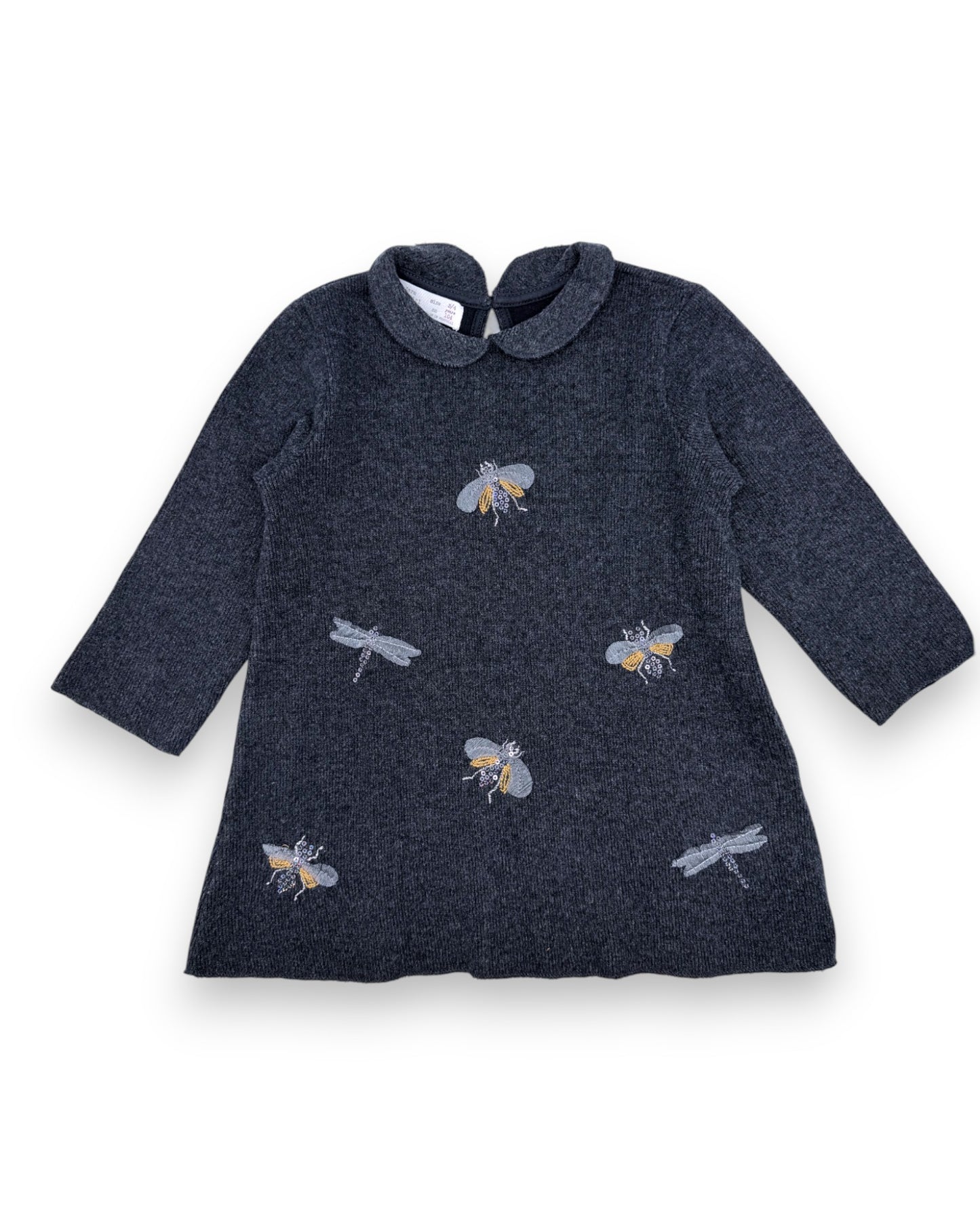 Vestido Cinzento 3-4 Anos