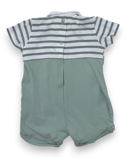 Body Macacão Verde 1 Mês