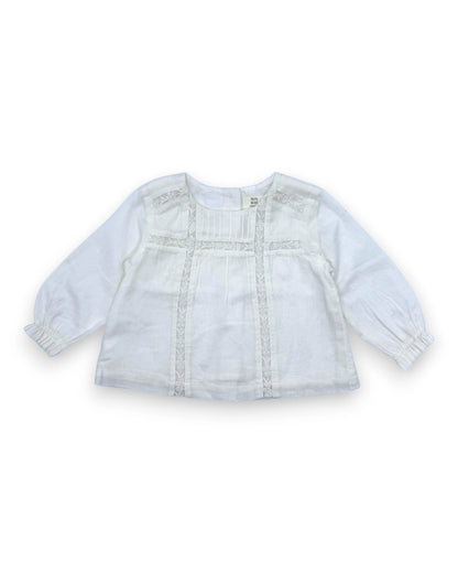 Blusa Branca ZARA - 3-6 Meses