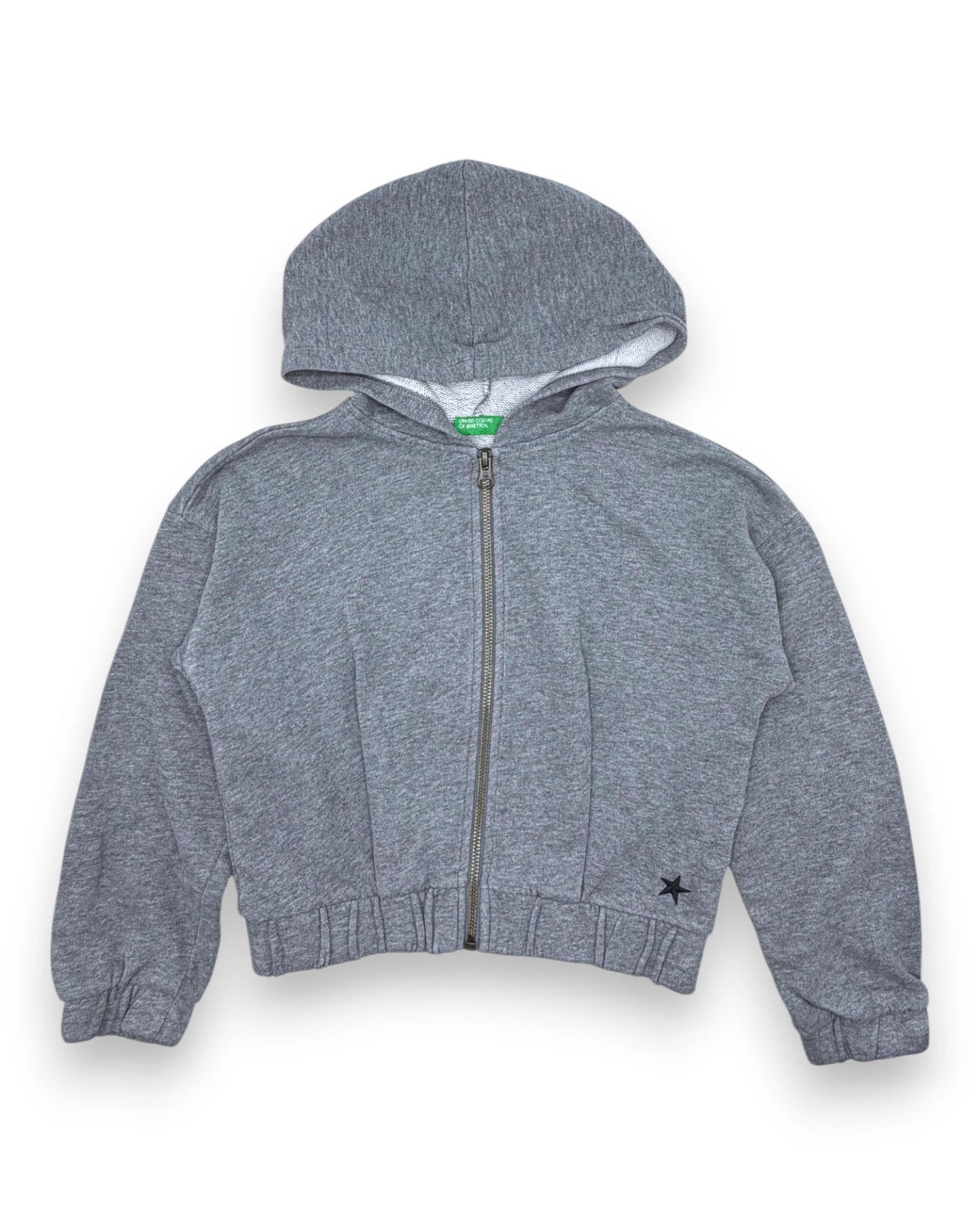 Sudadera gris con capucha BENETTON - 6-7 años