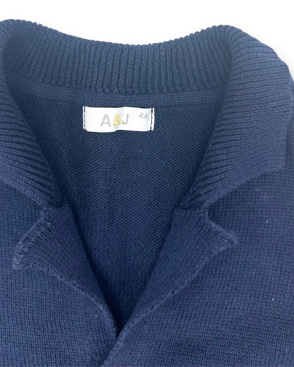 Casaco Malha Azul 4 Anos