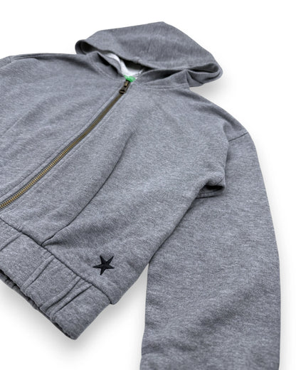 Sudadera gris con capucha BENETTON - 6-7 años