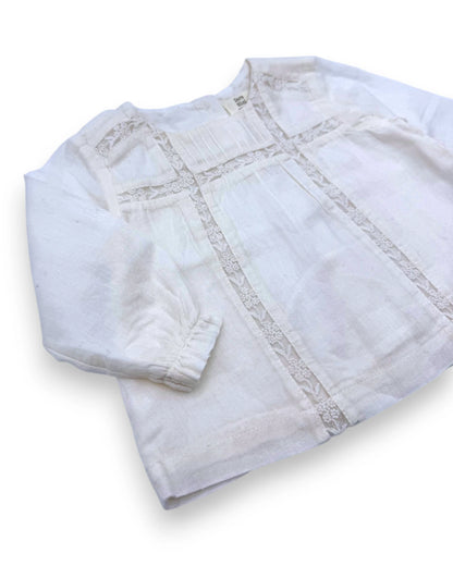 Blusa Branca ZARA - 3-6 Meses
