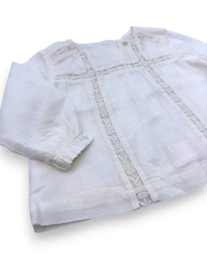 Blusa Branca ZARA - 3-6 Meses