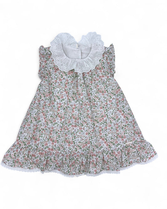 Vestido Floral Folhos 18 Meses