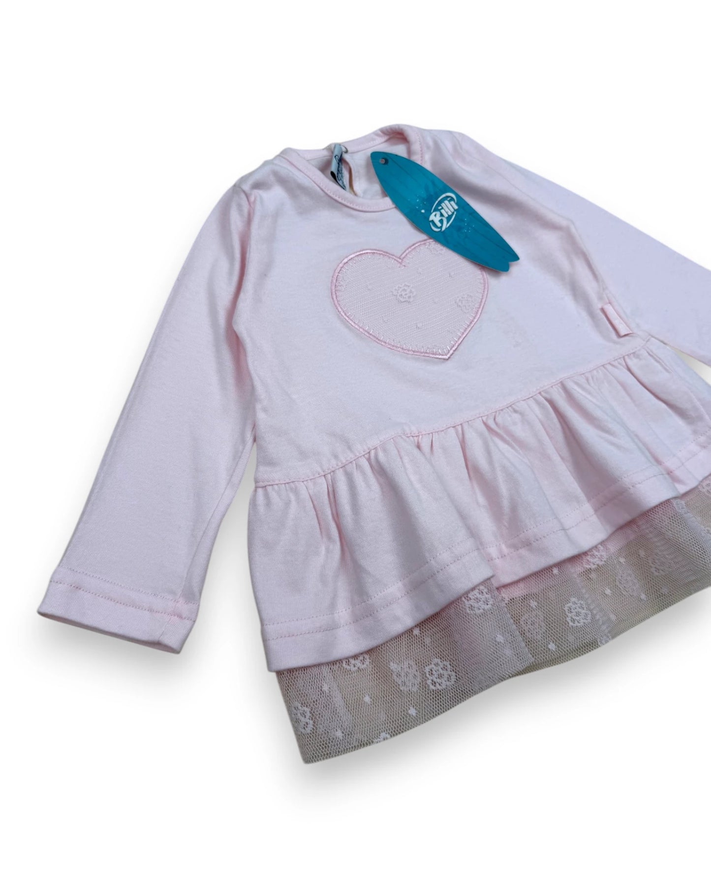 BILLI & CO Pink Tulle Blouse - 1 Year