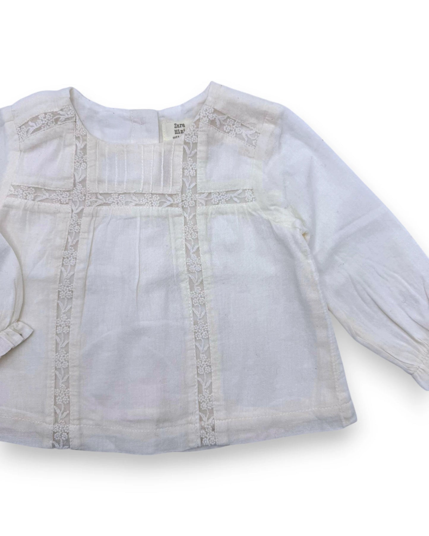 Blusa Branca ZARA - 3-6 Meses