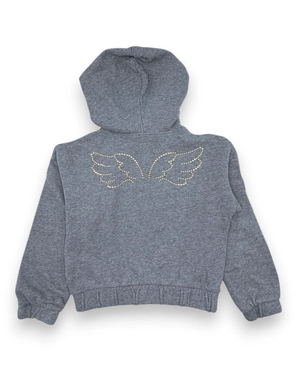 Sudadera gris con capucha BENETTON - 6-7 años