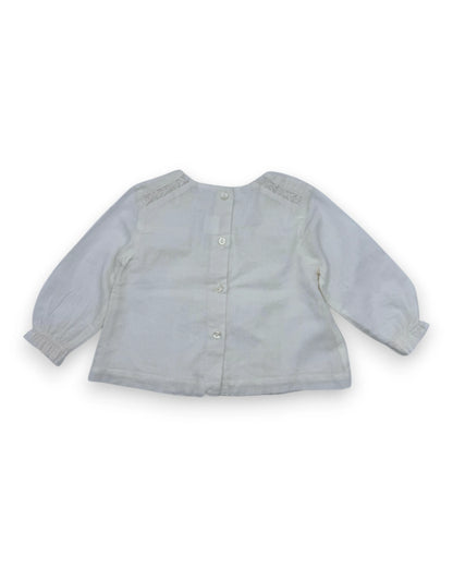 Blusa Branca ZARA - 3-6 Meses