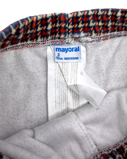 Leggings Xadrez Veludo 2 Anos