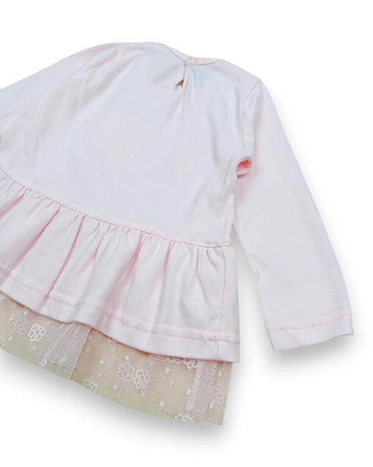 BILLI & CO Pink Tulle Blouse - 1 Year