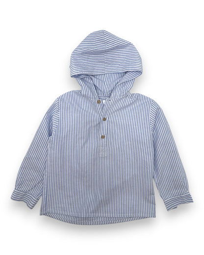 Camisa Riscas Capuz 4 Anos