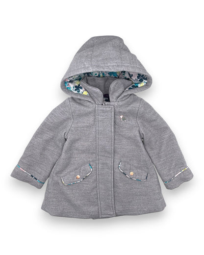 Parka Cinzenta Capuz 24 Meses