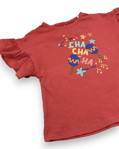 T-Shirt Rosa 9-12 Meses