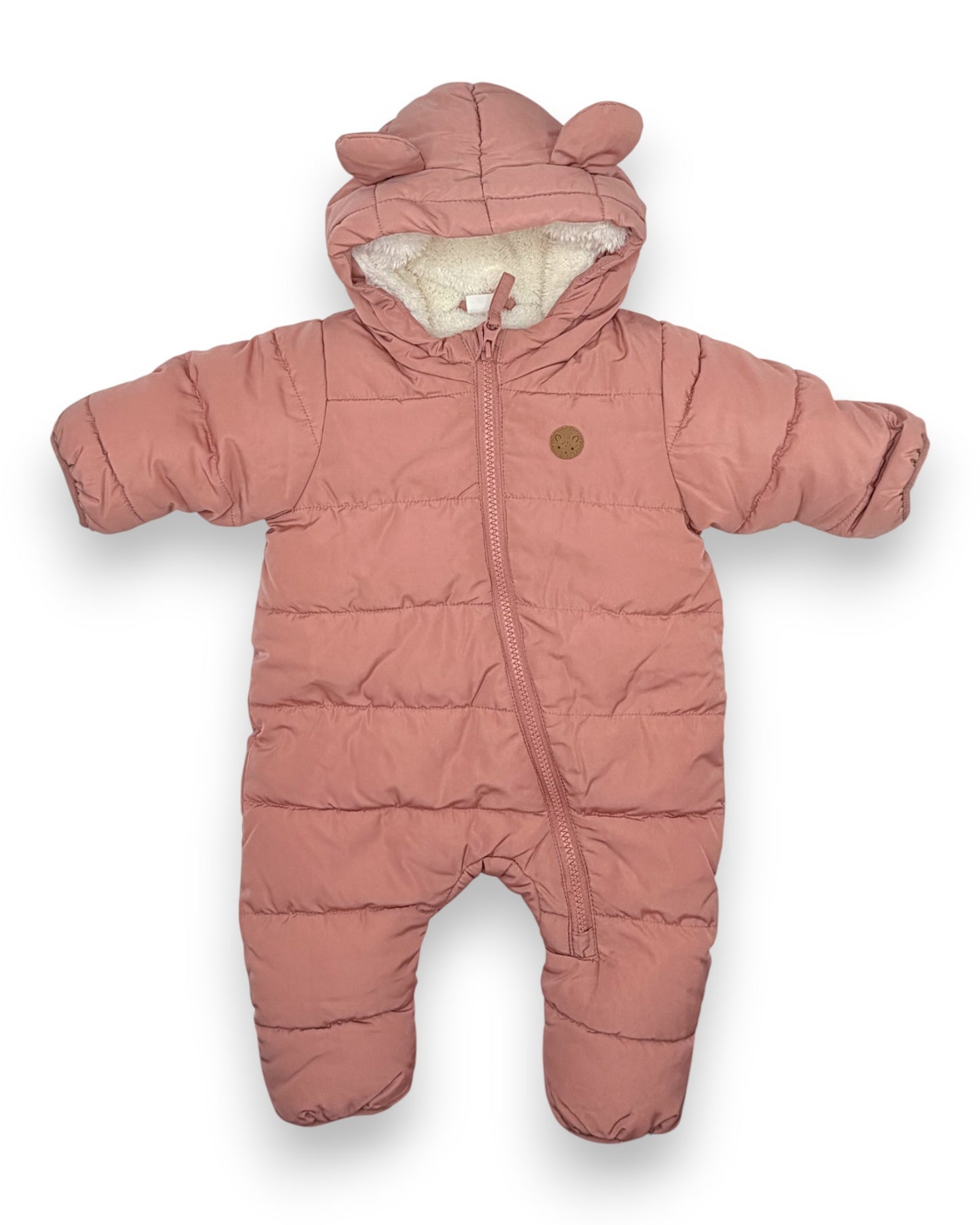 Macacão Passeio Rosa 1-2 Meses