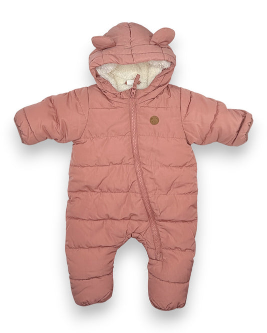 Macacão Passeio Rosa 1-2 Meses