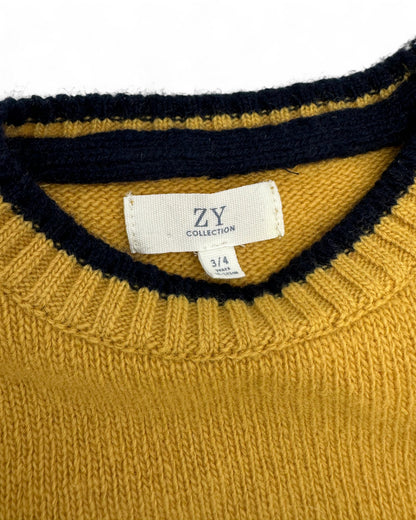 Yellow Wool Shirt, Size 3-4 Years