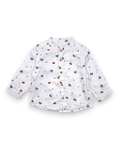 Camisa Branca Cães 3-6 Meses