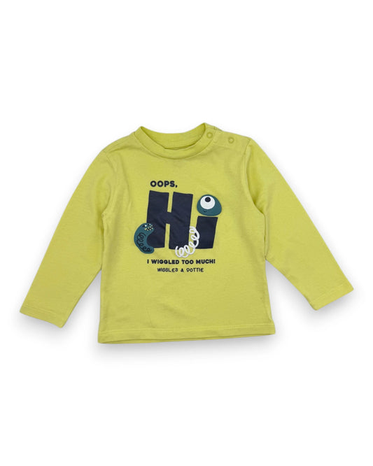 T-Shirt Amarela 9-12 Meses