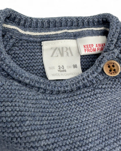 Blue Knit Shirt, Sizes 2-3 Years