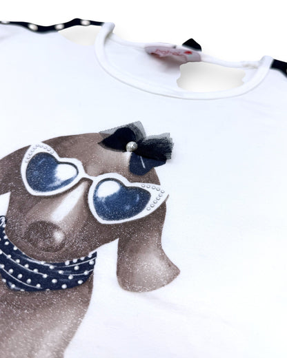 T-Shirt Branca Cão 8 Anos