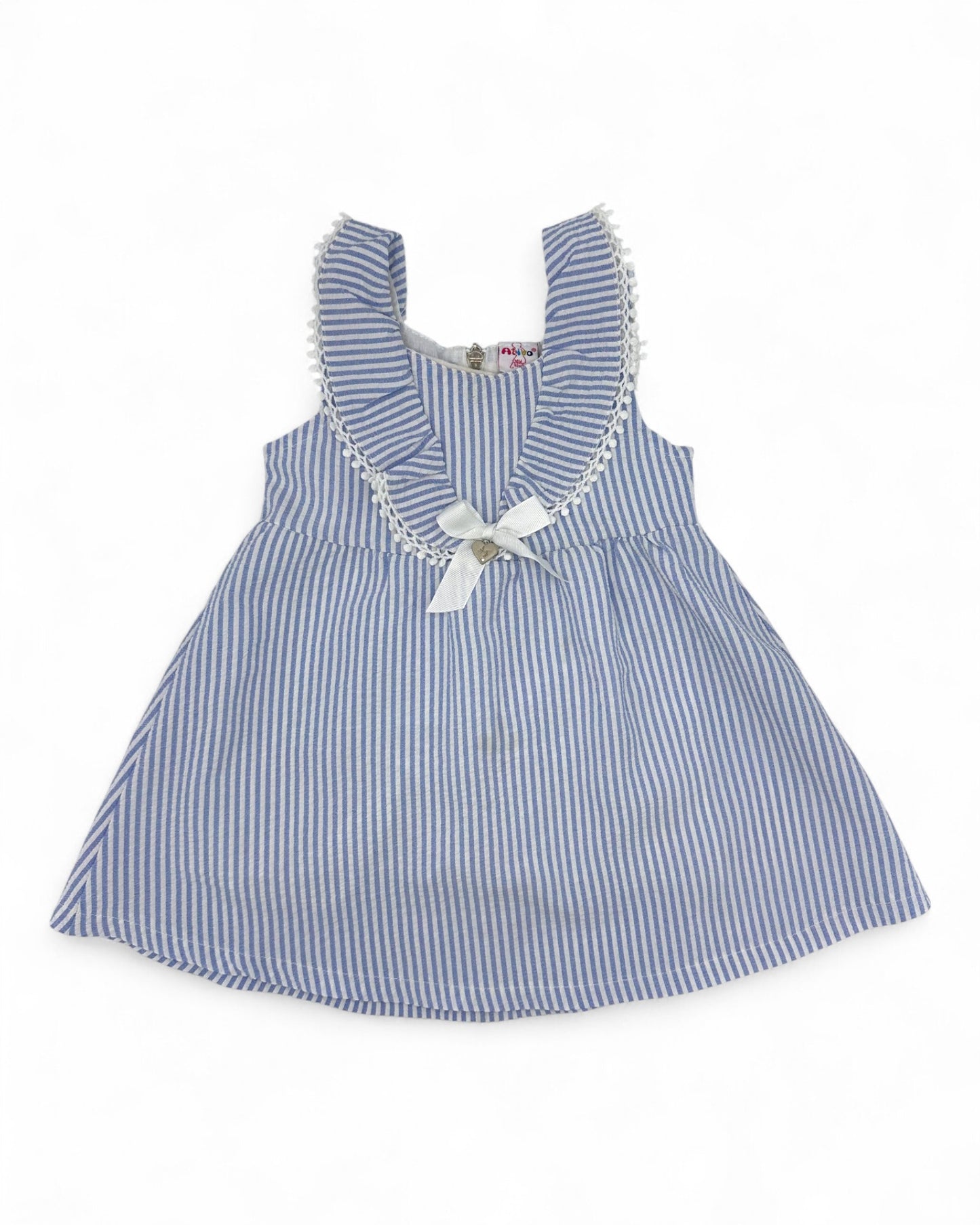 Vestido Riscas Azul 24 Meses