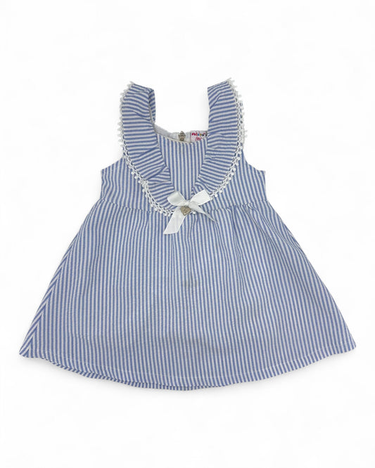 Vestido Riscas Azul 24 Meses