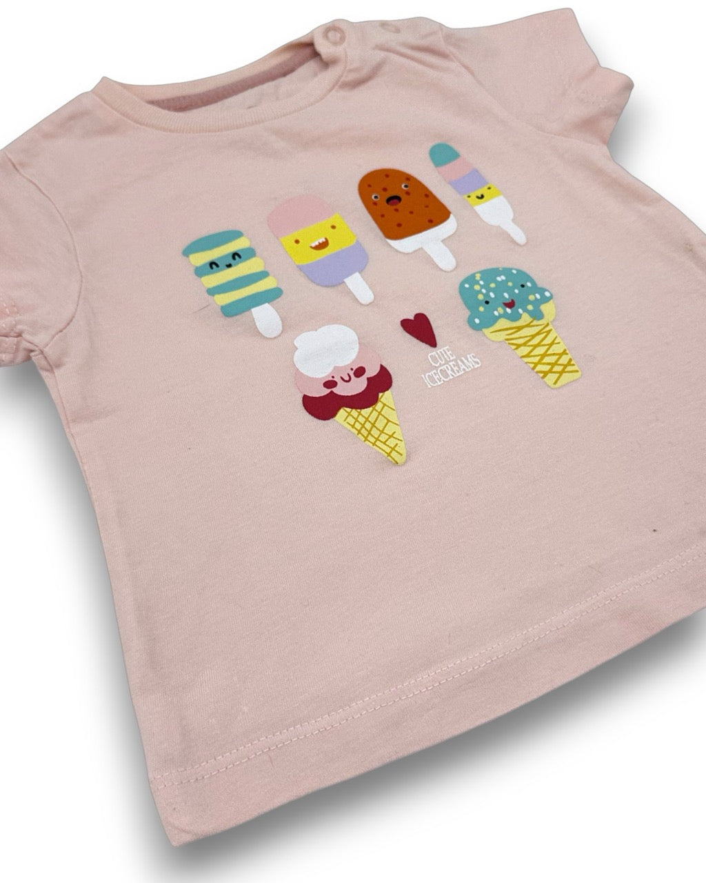 T-Shirt Rosa BASICS - 6-9 Meses