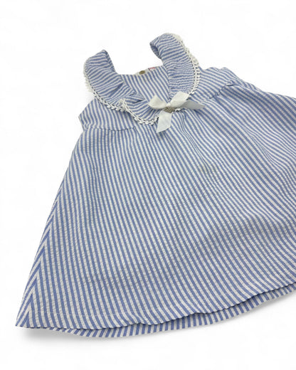 Vestido Riscas Azul 24 Meses