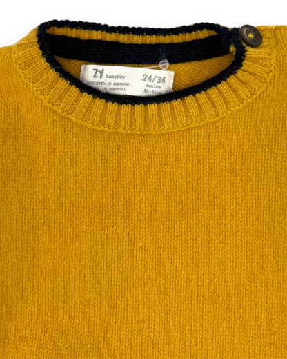Camisola Lã Amarela 24-36 Meses