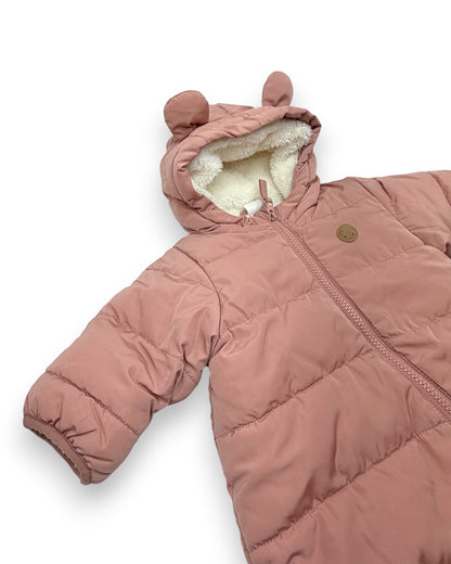 Macacão Passeio Rosa 1-2 Meses