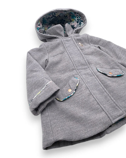 Parka Cinzenta Capuz 24 Meses