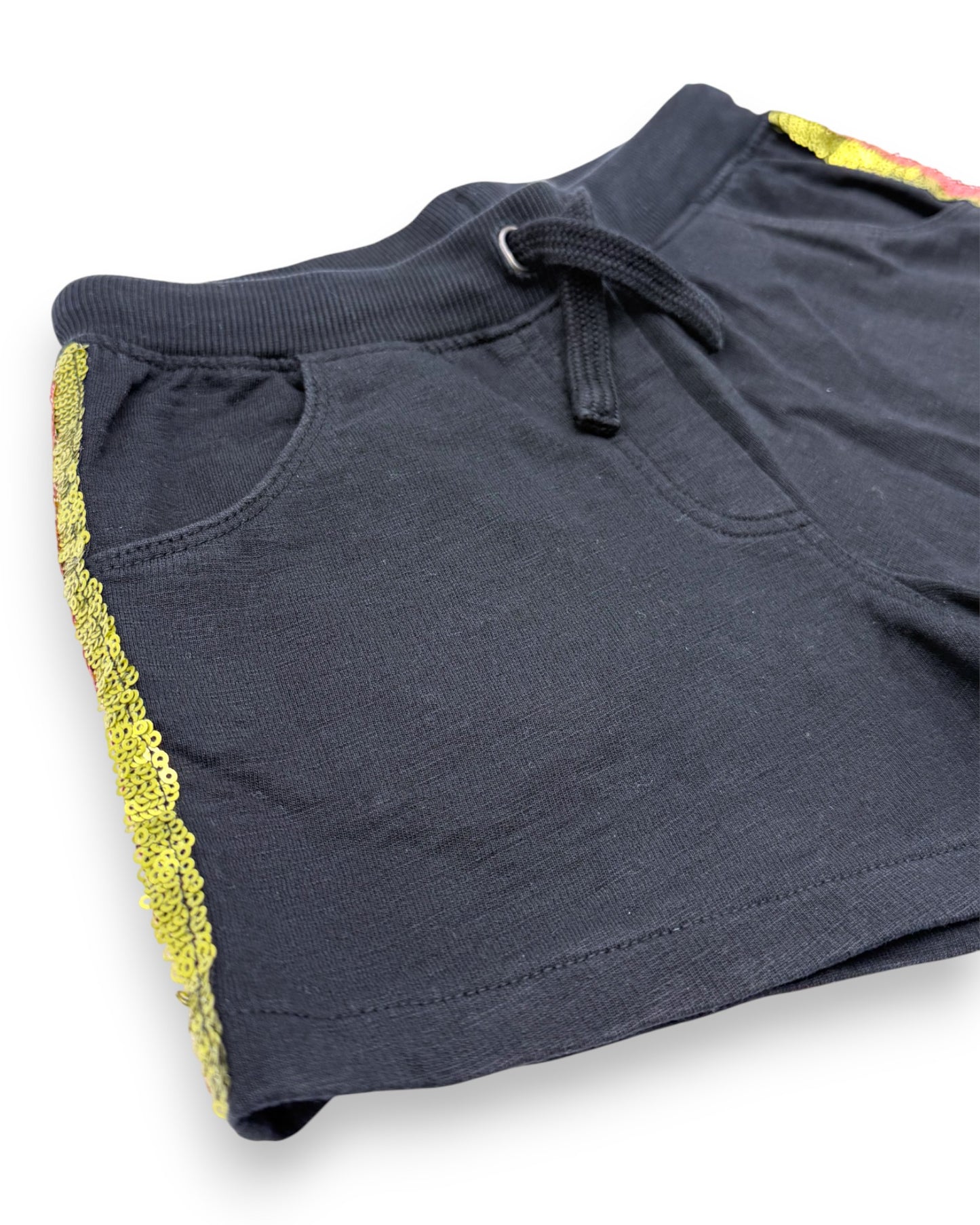 Calções Pretos Lantejoulas 8 Anos