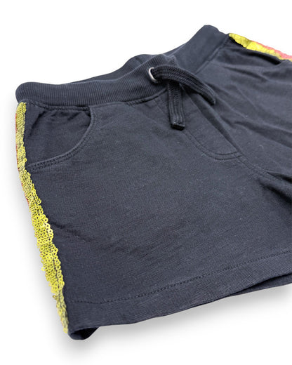 Calções Pretos Lantejoulas 8 Anos