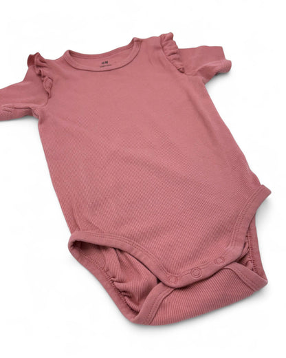 Organic Cotton Ruffled Bodysuit, 9-12 Months
