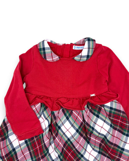 Vestido Rojo de Cuadros MAYORAL - 18 Meses