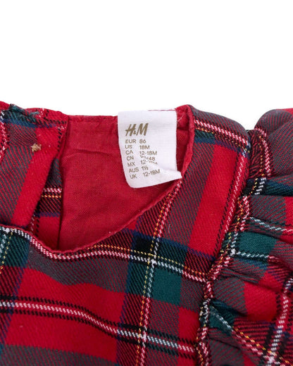 Vestido Cuadros H&M - 18 Meses