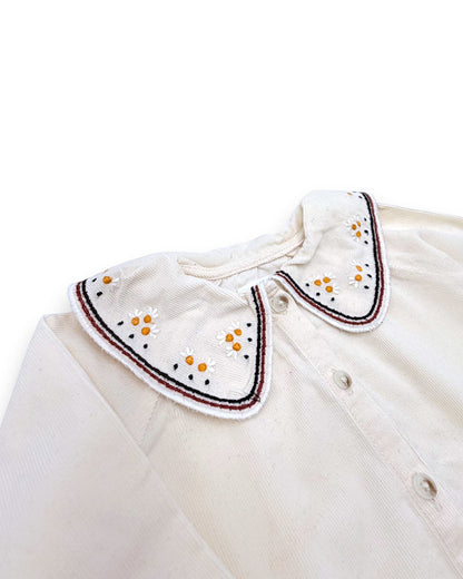 Corduroy Blouse with Collar, Size 18-24 Months