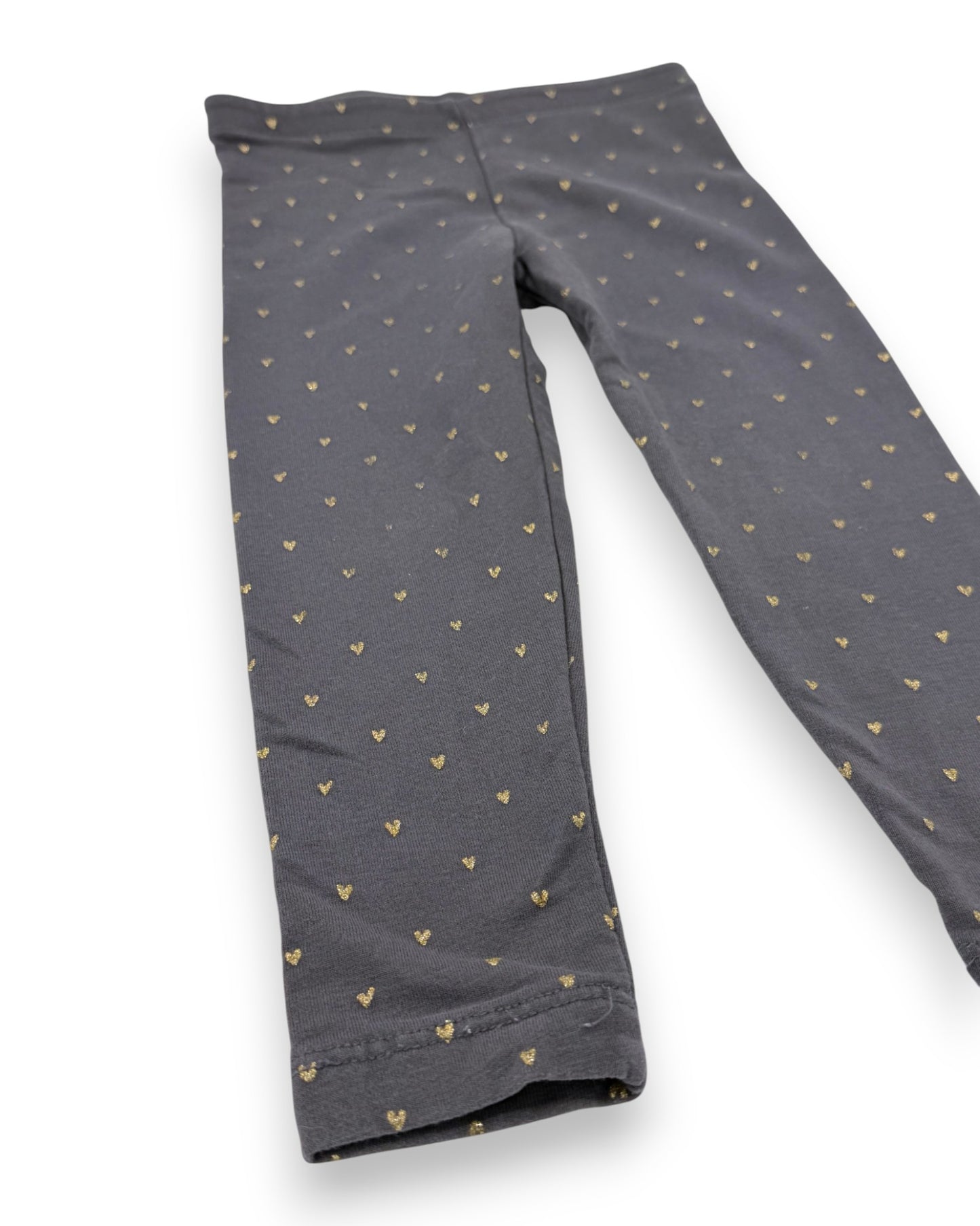 Leggings Cinzentas Corações 2 Anos