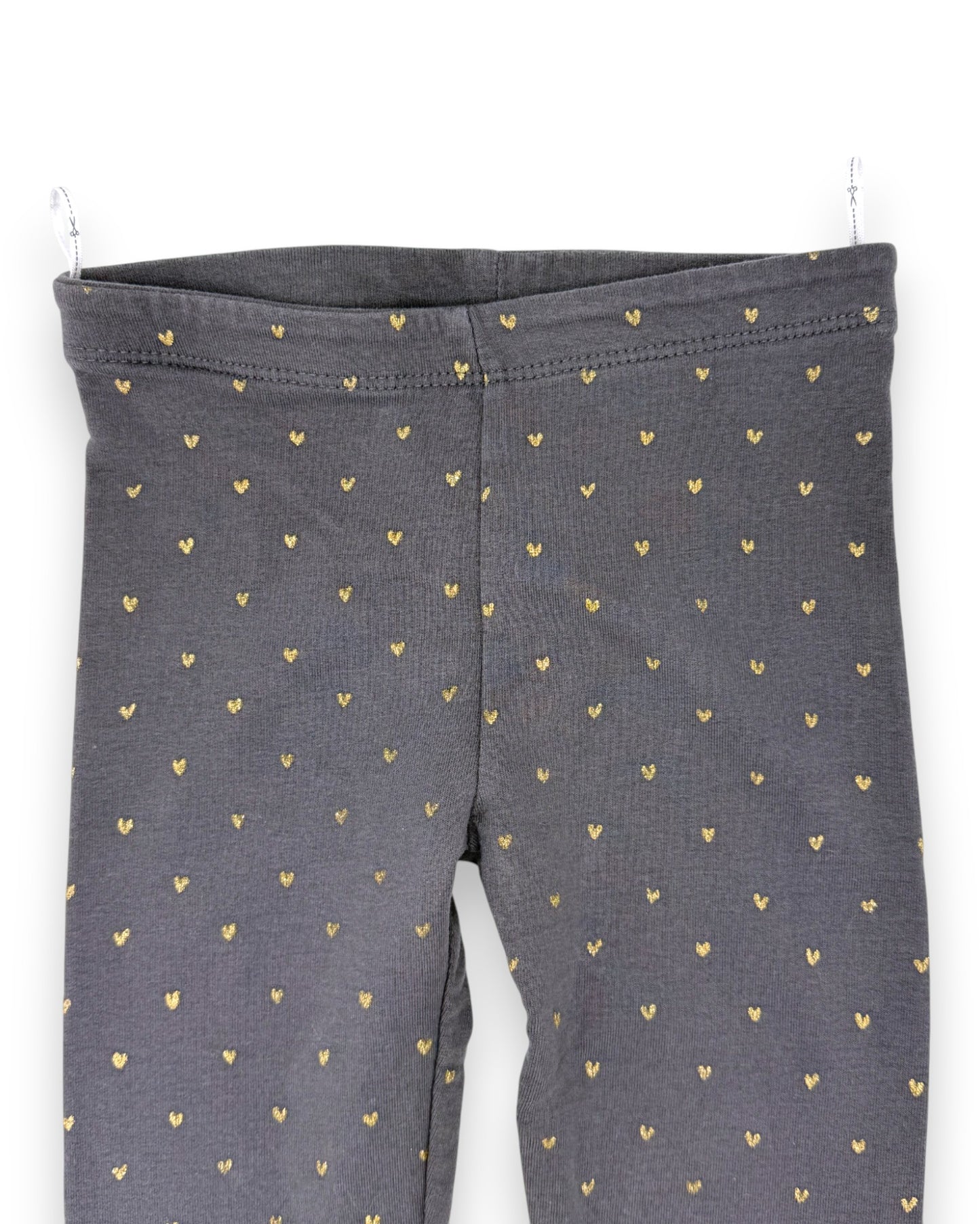 Leggings Cinzentas Corações 2 Anos